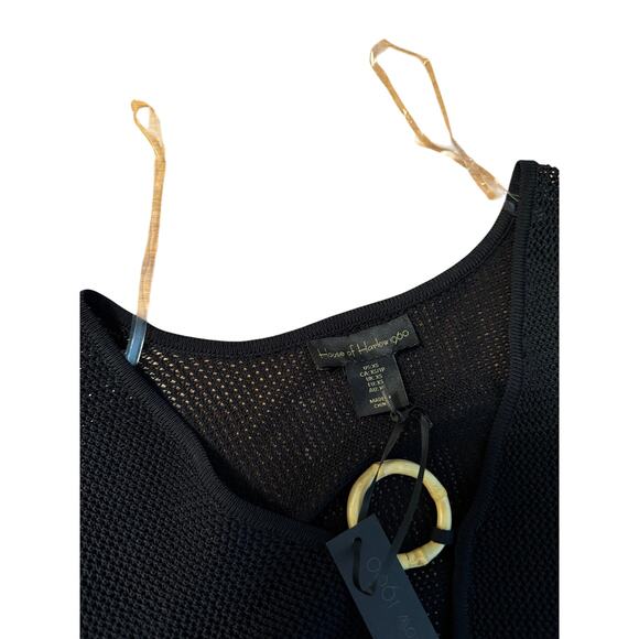 House of Harlow 1960 Nicole Richie Black Mesh Beach Pool Cover Up Women's XS & M - Picture 9 of 10